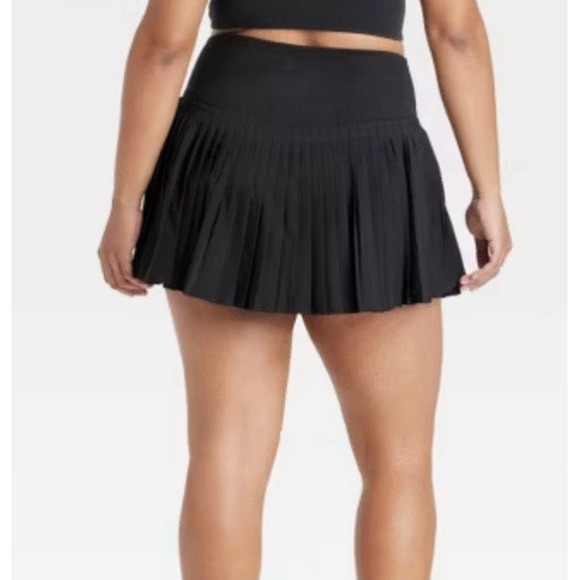 all in motion Pants - Pleated Black Athletic Skort L, Pockets Pickleball Skirt Tennis Golf Quick Dry